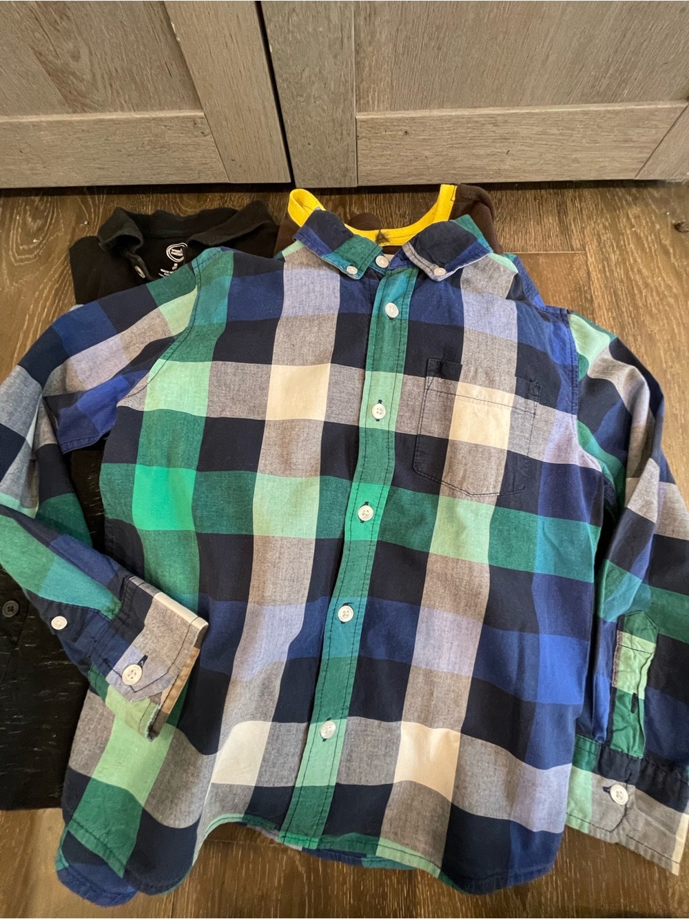 Kids Plaid Button-Up Shirt - Multicolor - Picture 2 of 8